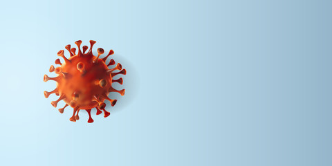 3D Illustration of coronavirus cell background template vector. - obrazy, fototapety, plakaty
