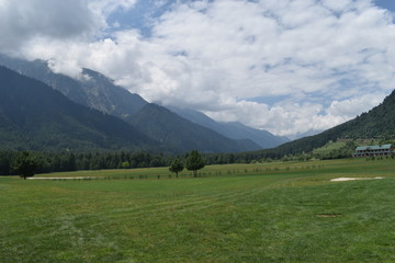 An eye catching view of a golf ground at Pahalgam Kashmir,India.
