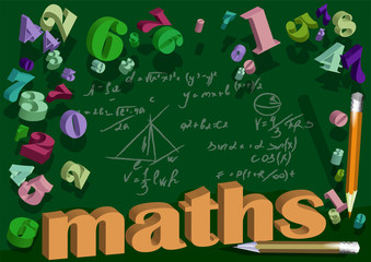 maths background with number