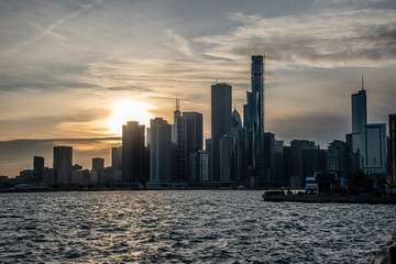 Sunset from the Navy pier
