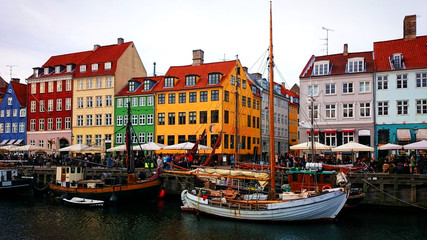 Traditional Houses Nyhavn in Copenhagen, Denmark