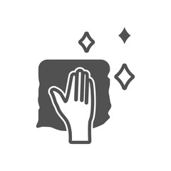 Hand cleaning icon in flat style.Vector illustration.	