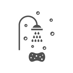 Shower icon in flat style.Vector illustration.