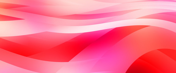 Abstract background with colorful gradient. Vibrant graphic wallpaper with stripes design. Fluid 2D illustration of modern movement.
