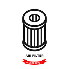 air filter icon in trendy flat style