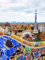 Fototapeta na wymiar View of the city of Barcelona, Spain