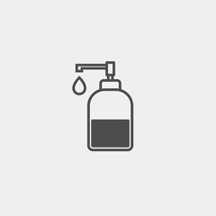 Liquid soap flat vector icon. Gel flat vector icon