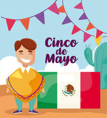man in traditional mexican costume, cinco de mayo