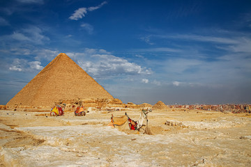 The ancient pyramid of Chefren in Giza, Egypt