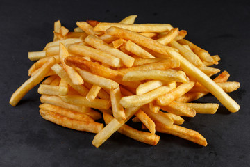 french fries on a white background