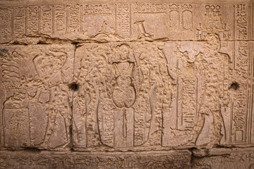 Ancient Egyptian writing, Egyptian hieroglyphs, wall inscriptions