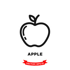 apple icon in trendy flat style