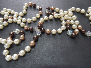 beads on a white background