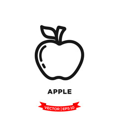 apple icon in trendy flat style