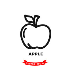 apple icon in trendy flat style