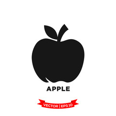 apple icon in trendy flat style