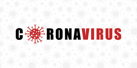 Pandemic of coronavirus - new disease named COVID-19. Dangerous virus. Banner. Vector illustration