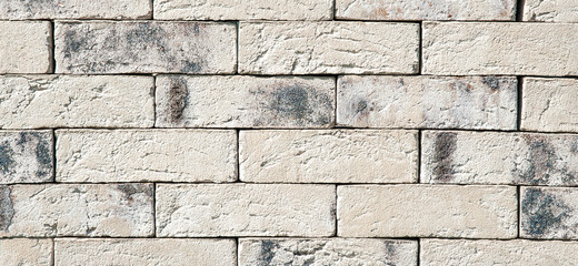 Closeup of the brick facade