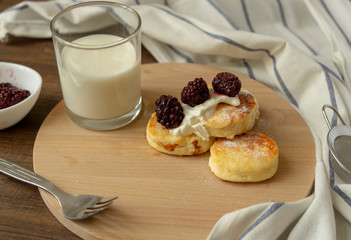 breakfast with coffee and croissant