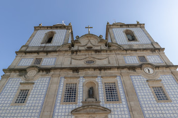 architectural detail of the Sao Cristovao De Ovar parish church
