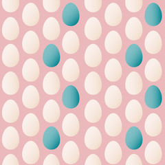 Seamless pattern in trendy colors for Easter with eggs