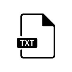 Txt outline icon. Symbol, logo illustration for mobile concept and web design.