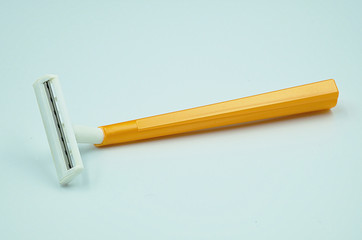 Razors for hair removal on white background