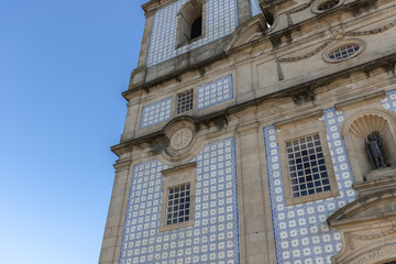 architectural detail of the Sao Cristovao De Ovar parish church