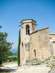 Fototapeta na wymiar Medieval church in Oppede Le Vieux, France