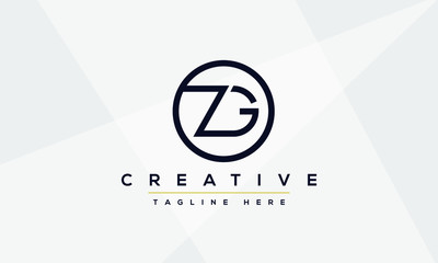 Modern letters ZG, Z&G Logo Design Template Vector monogram.