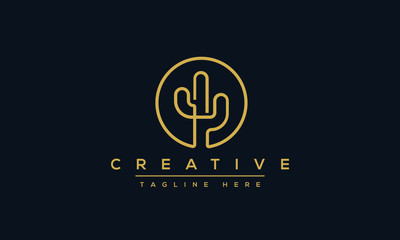 Cactus logo design vector Illustrations with creative concept. 