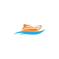 Fototapeta premium Speed boat logo design template ,Sea boat logo design concept ,Vector illustration
