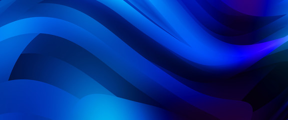 Abstract background with colorful gradient. Vibrant graphic wallpaper with stripes design. Fluid 2D illustration of modern movement.