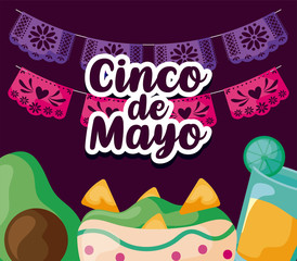 card holiday cinco de mayo with food mexican
