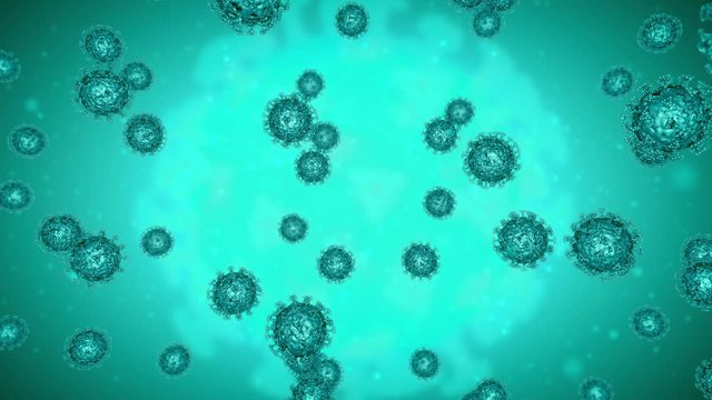 Realistic 3D animation of the Coronavirus 2019-nCoV Wuhan. COVID-19.