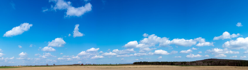 landscape with blue sky and clouds