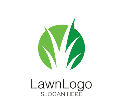 Lawn logo vector design concept