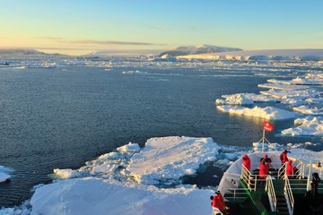Expedition ship , Antarctica 