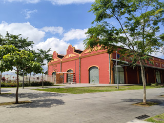 Port zone of Rio de Janeiro, Brasil. Warehouse at Pier Maua. Empty place because of the...