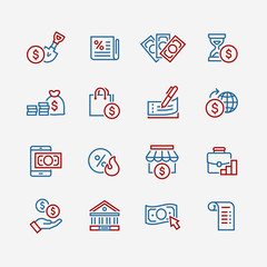 Business and finance web icon set