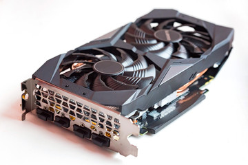 Graphic card for pc isolated on white
