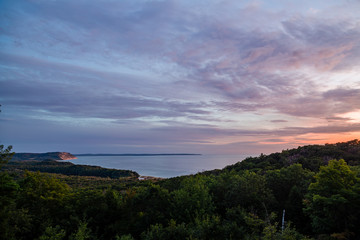 Sunset over Lake Michigan from Sleeping Bear Dunes National Lakeshore
