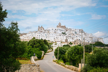 Fototapeta na wymiar of Ostuni beautiful white town in Puglia, Italy