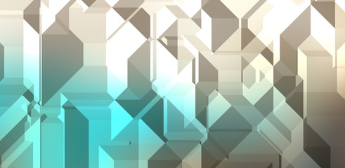 Obraz premium Polygonal background. Colorful wallpaper with geometric design. Digital 3d illustration.