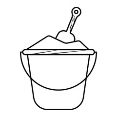 sand bucket toy icon in different style vector illustration