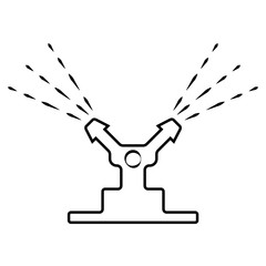Sprinkler irrigation icon. Garden elements. Premium quality graphic design icon