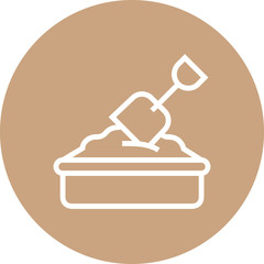 Sandbox Shovel Playground Outline Icon