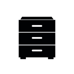 Dresser glyph icon vector on white background