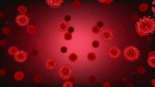 Coronavirus red background