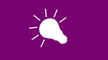 White bulb icon on pink background,bulb icon,idea bulb icon